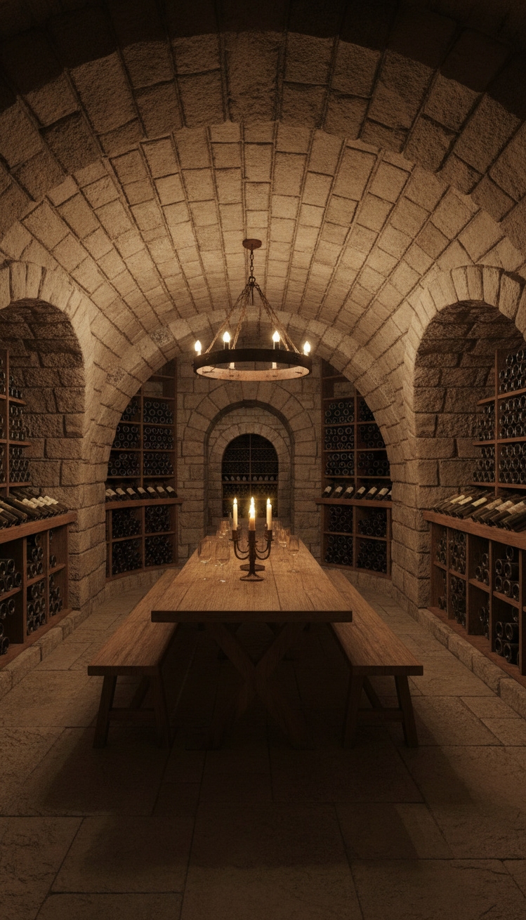 ranch mansion - Stone Walls Create Cool Atmosphere - These stone walls create a cool, hushed atmosphere,...