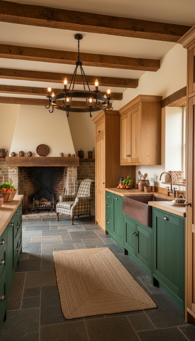 flooring that goes with oak cabinets - Flooring Ideas for Oak Cabinets - flooring that goes with oak cabinets - These knotty oak cabinets bring a warmth that...