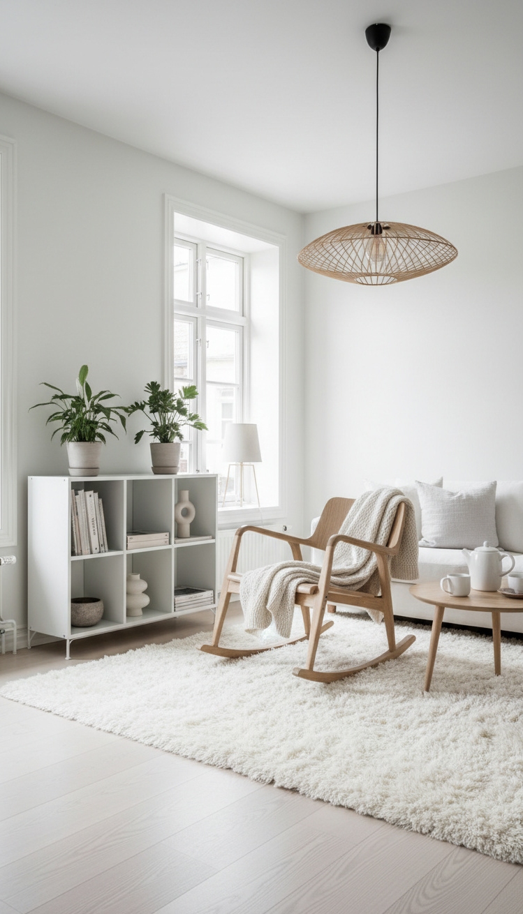 white living room - White Living Room: Light and Texture - white living room - These white walls feel crisp and airy, reflecting...
