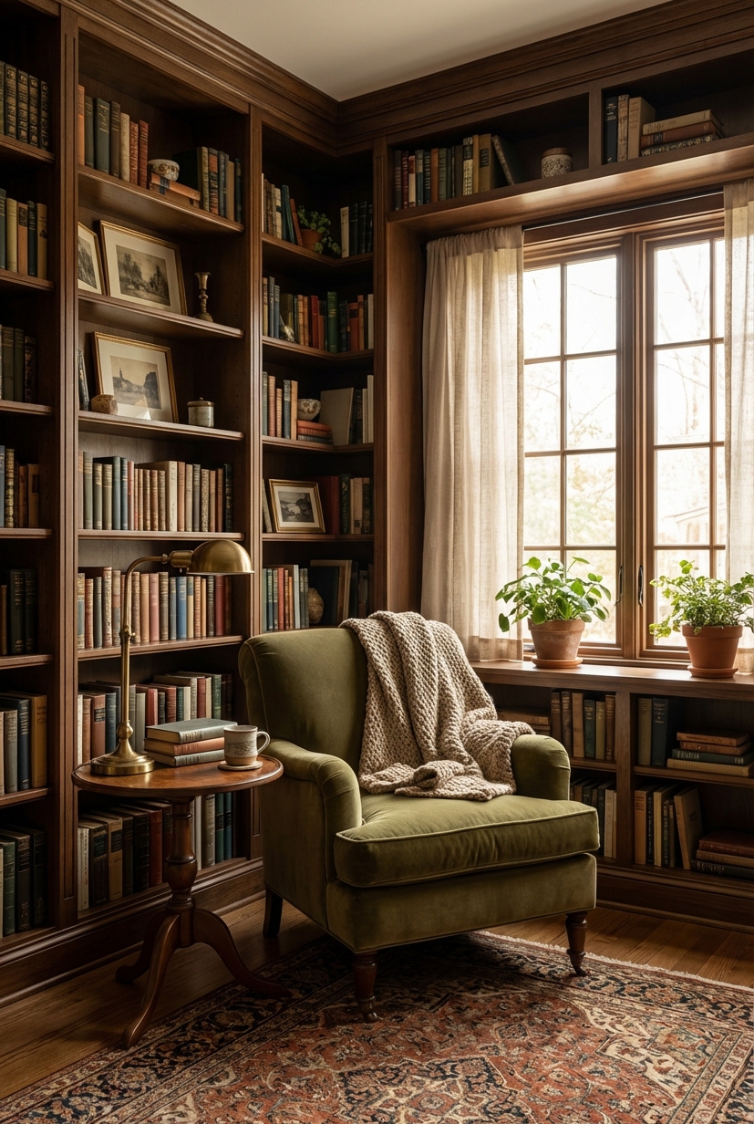 22 Ways to Design Your Dream Home Library - Design Home Library: Books Whisper Stories - These leather-bound books practically whisper stories. The warm...