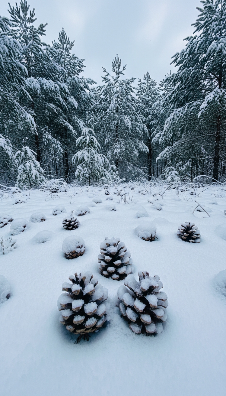 pine cone christmas decorations - Pine Cone Christmas Decorations: Design Ideas - These pine cones, scattered like jewels, catch the...