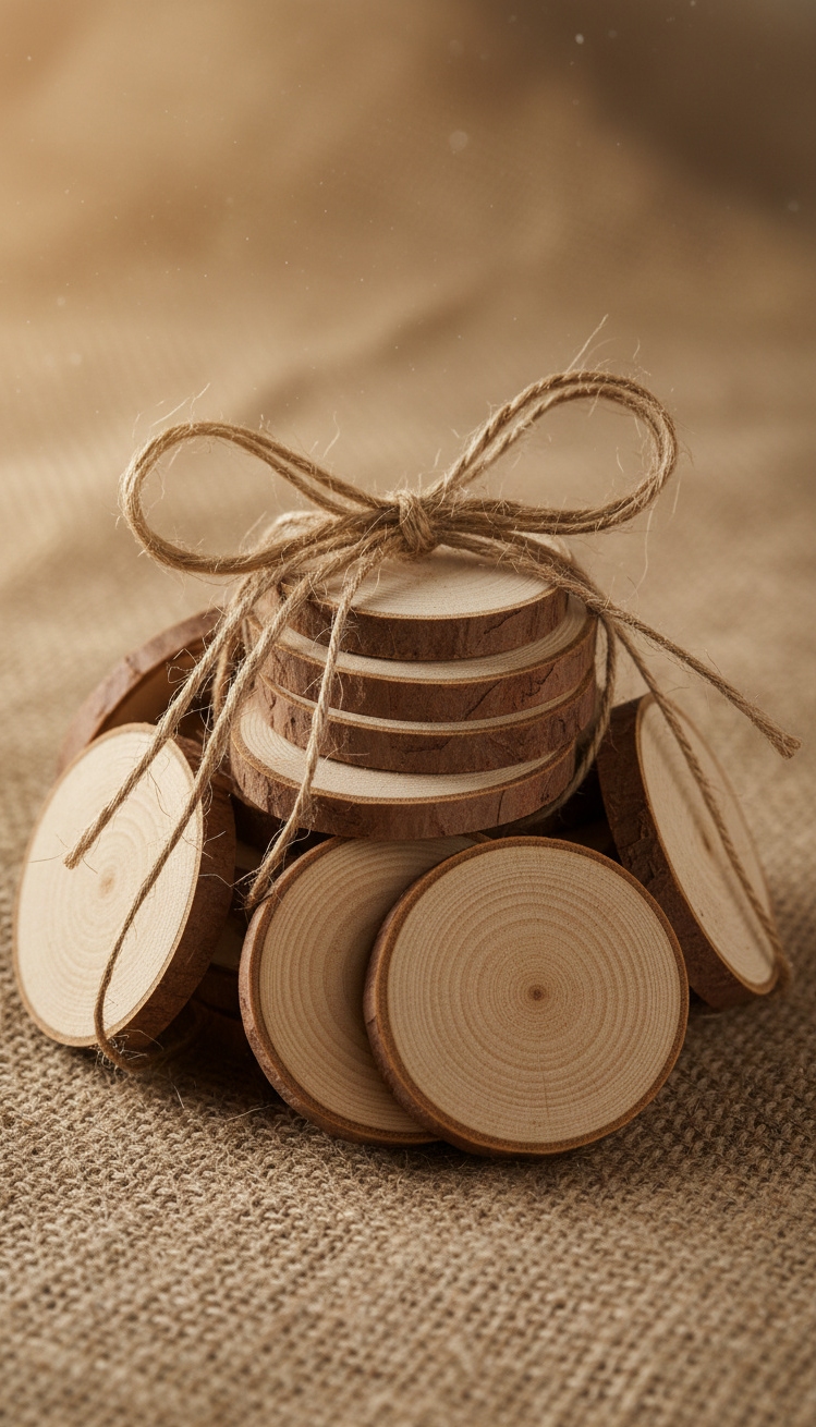 Wood Circle Ornaments - Wood Circle Ornament Design Ideas - Wood Circle Ornaments - These wood circle ornaments feel rustic and handmade....