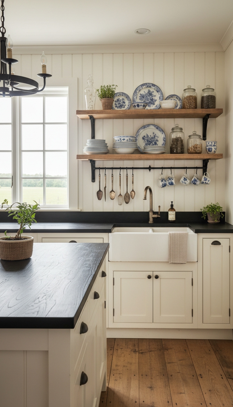white kitchens with black countertops - White Kitchens, Bold Black Countertops - white kitchens with black countertops - These black countertops offer a striking contrast against...