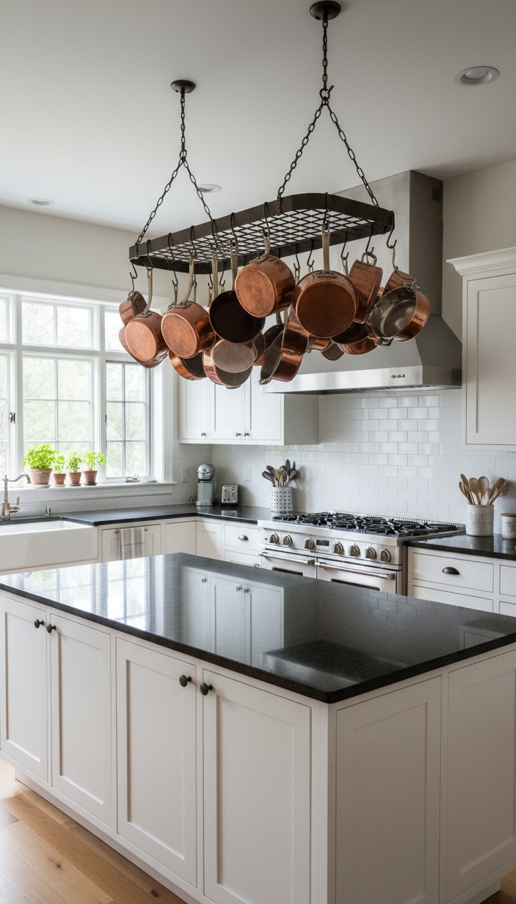 white kitchens with black countertops - White Kitchens, Bold Black Countertops - white kitchens with black countertops - These black countertops really make a statement against...