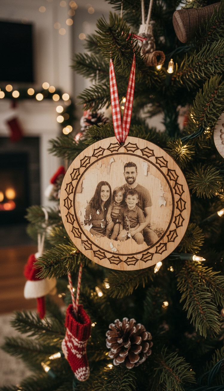 Wood Circle Ornaments - Wood Circle Ornament Design Ideas - Wood Circle Ornaments - These wood circle ornaments feel rustic and personal....