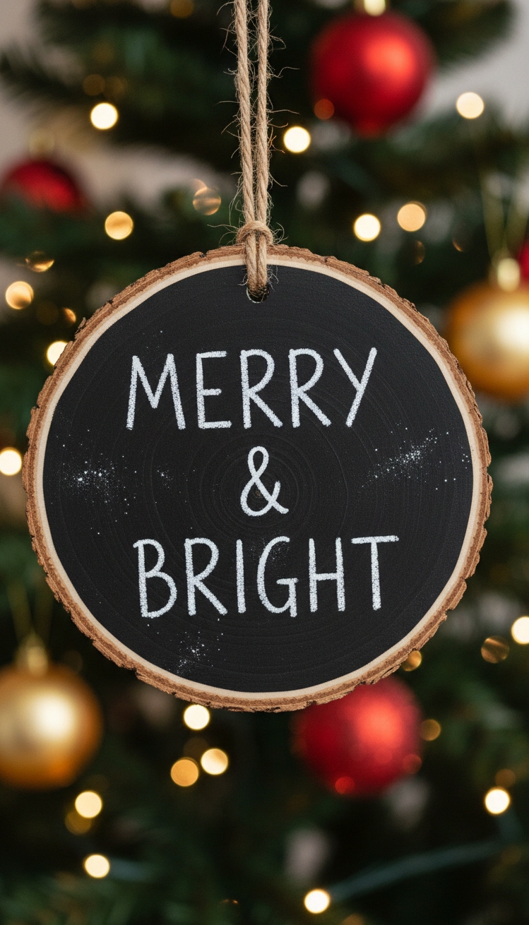 Wood Circle Ornaments - Wood Circle Ornament Design Ideas - Wood Circle Ornaments - These wood slice ornaments show off a rustic...