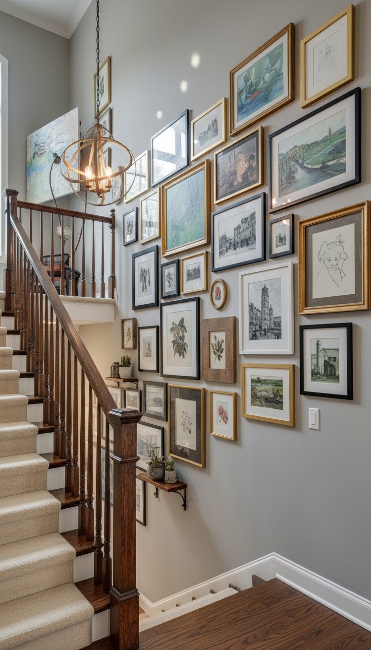 wooden staircase design - Wooden Stairs: Artful Ascent - These wooden stairs rise with a warm, inviting...