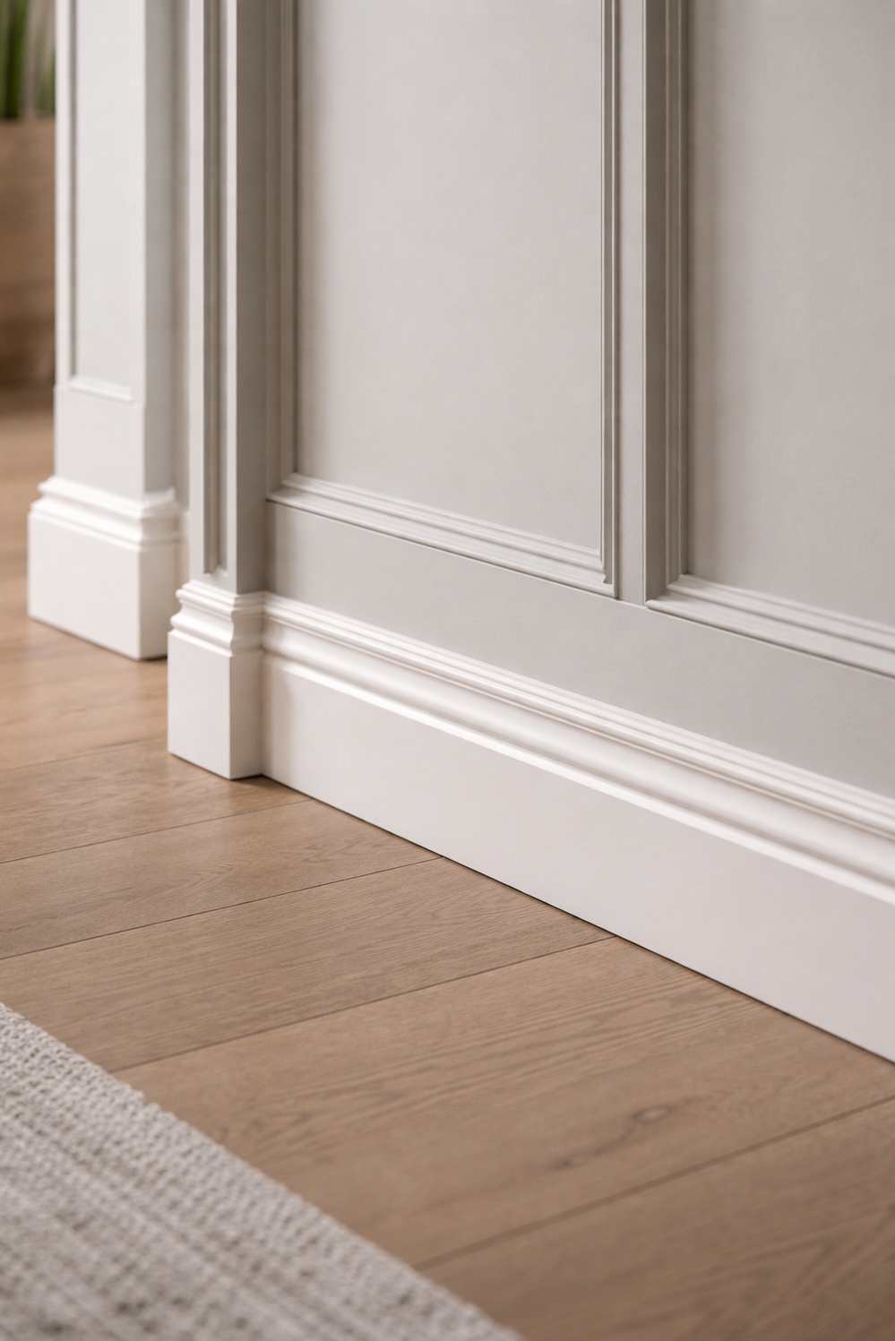 neutral wainscoting panels for living rooms - Soft Gray Wainscoting: Quiet Sophistication - These neutral wainscoting panels bring a quiet sophistication....