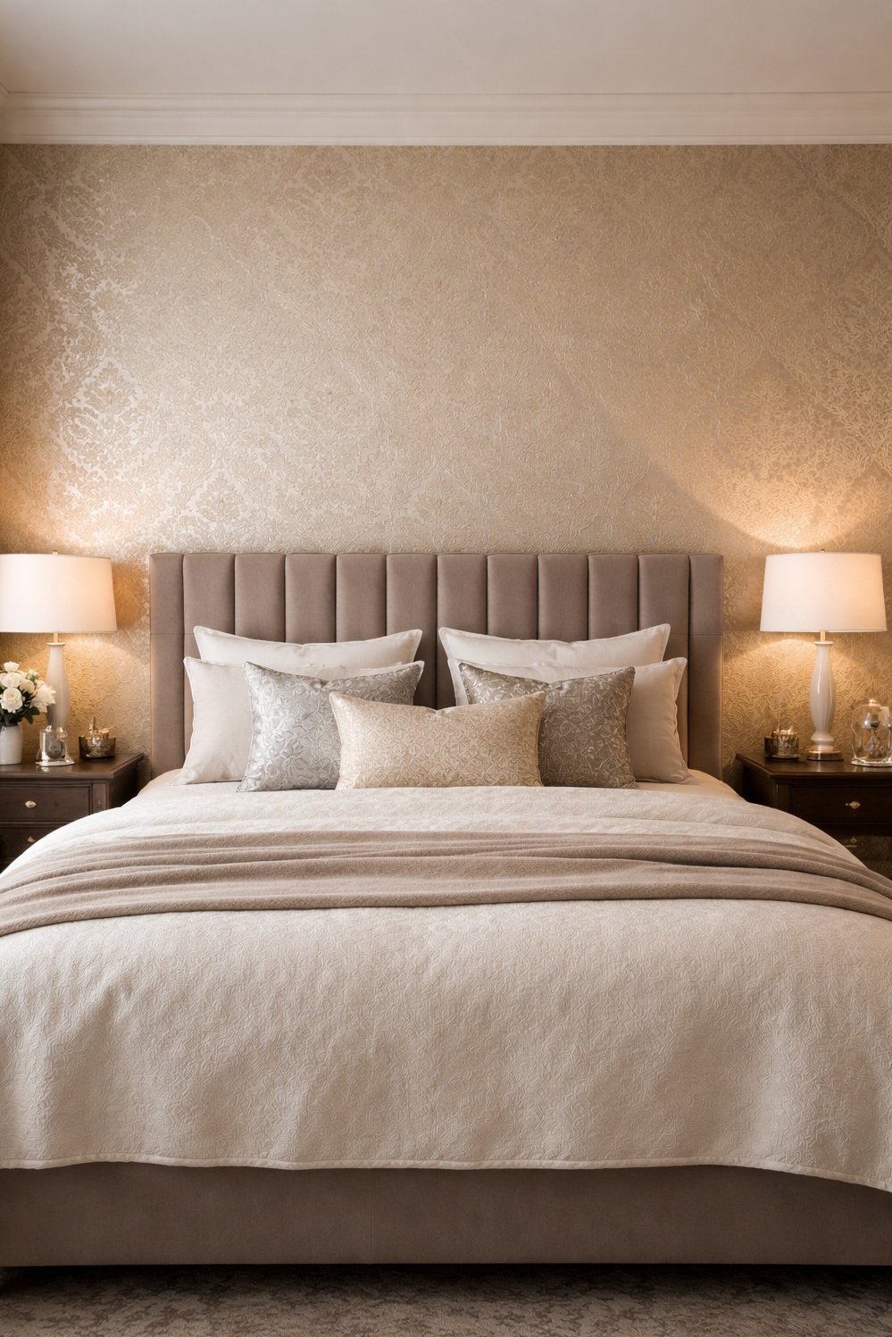 elegant wallpaper ideas - Striking Metallic Gold Wallpapers Create Shimmer - These metallic gold wallpapers create a subtle, yet...