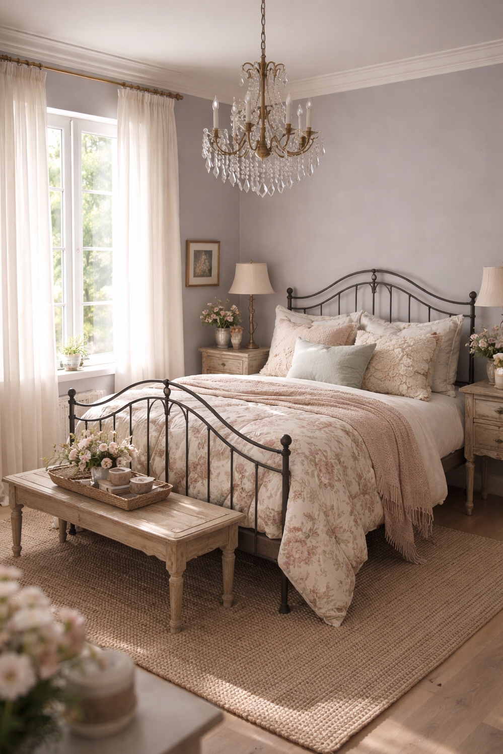 Muted French Country Color ideas - Muted Linen Drapes Filter Sunlight - These linen drapes filter the light beautifully. Sunlight...