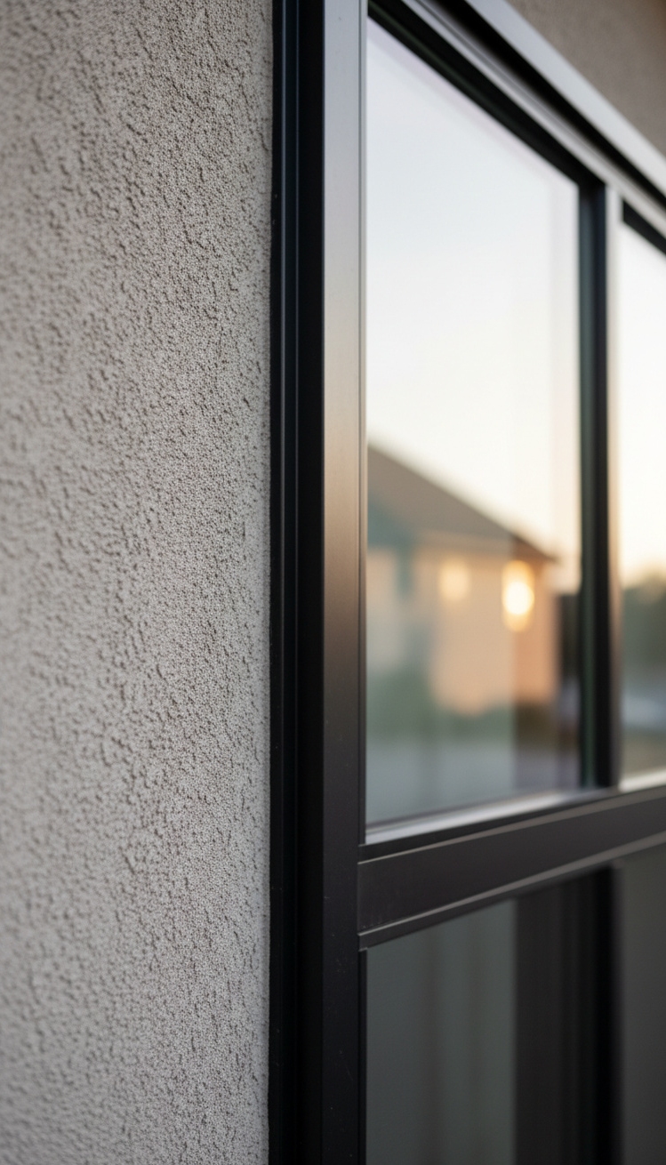 Black window trims - Create With Striking - These black window trims create a striking contrast...