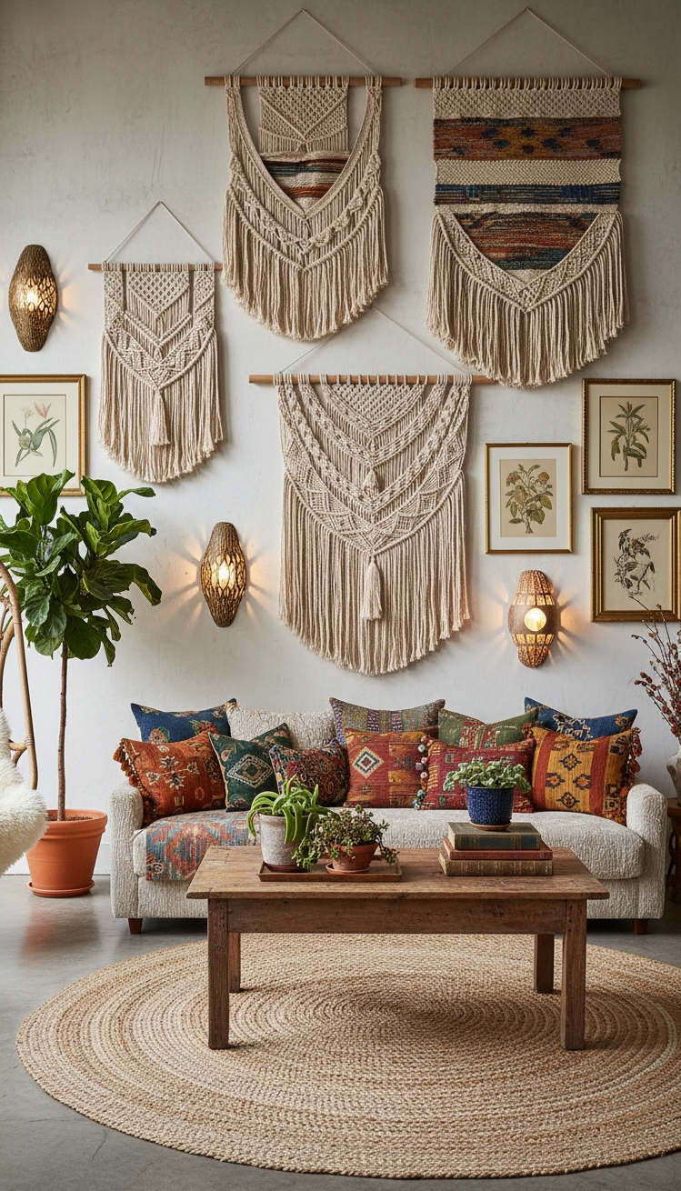 wall mounted lights living room - Funky Shades Steal the Living Room Show - These wall lights steal the show with their...