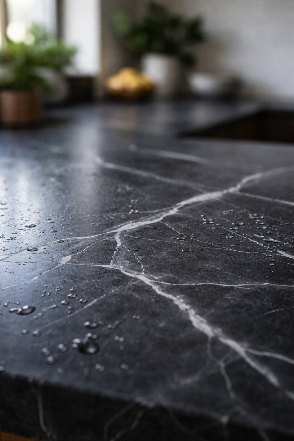 Bold Veined Kitchen Countertops - Bold Veined Countertops: Close Shot Lets See - These **bold veined kitchen countertops** grab your attention....