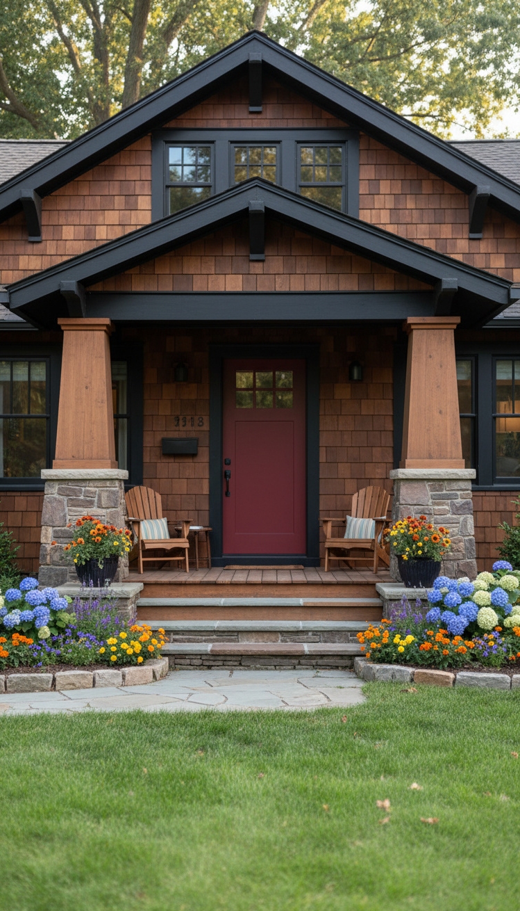 Black window trims - Black Window Trim Against Natural Wood - These black window trims pop against the natural...