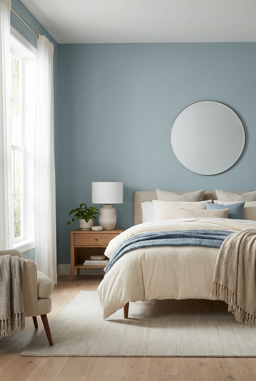19 Calming Paint Colors For Your Home - Soft Light, Beige Walls: Calm Feels - These light beige walls feel soft to the...