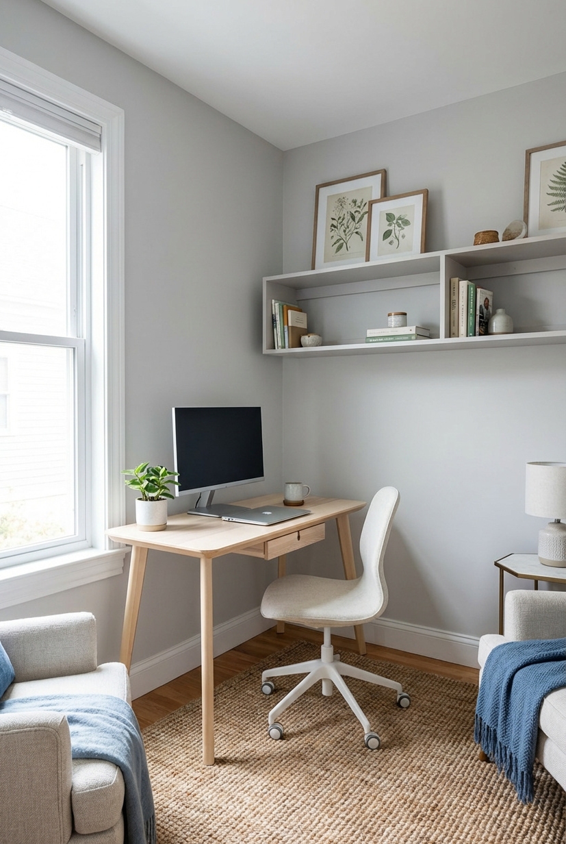 19 Calming Paint Colors For Your Home - Calming Blue Walls: A Light Feel - These light blue walls feel like a breath...