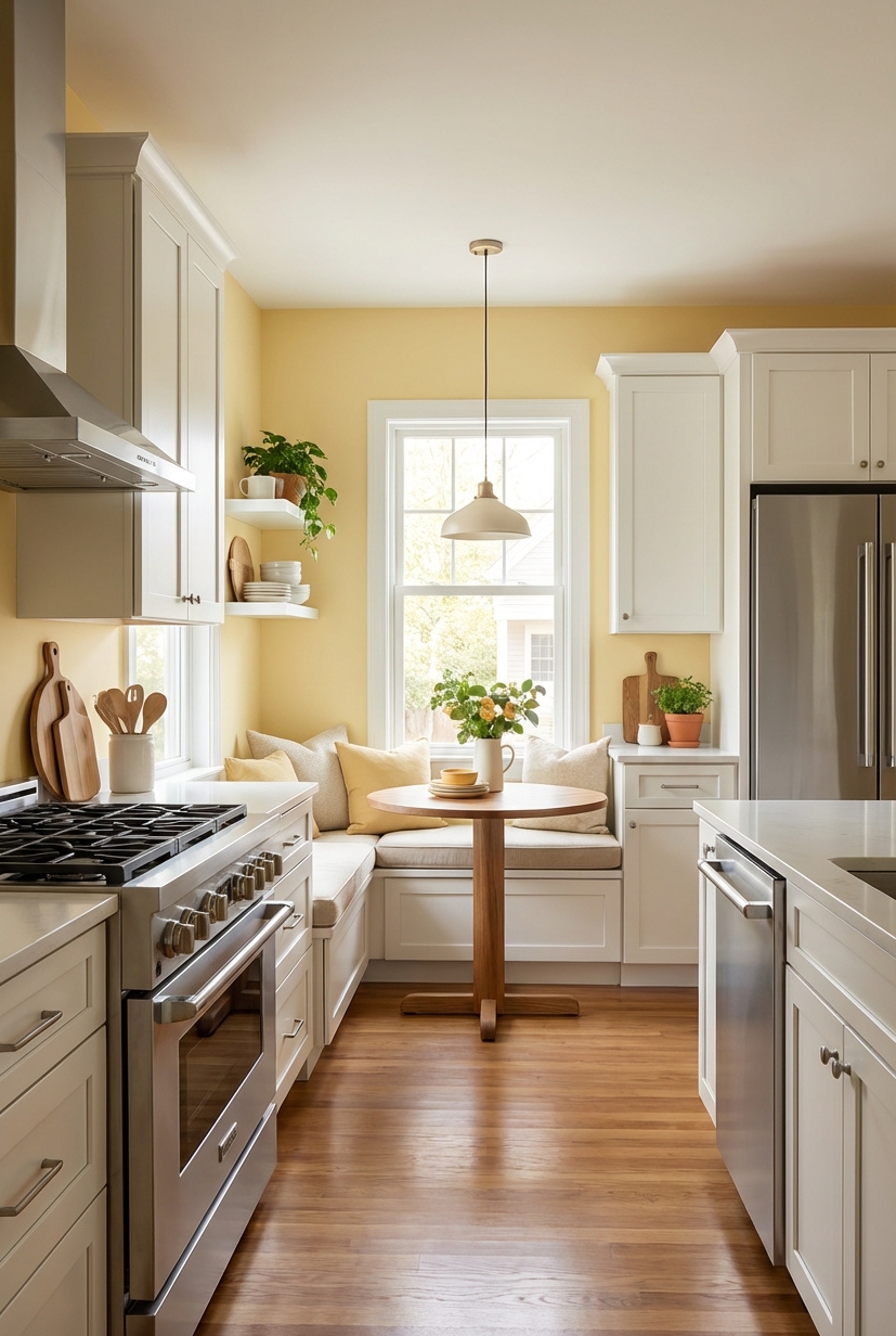 19 Calming Paint Colors For Your Home - Muted Blue Walls Create Calm Wash - The muted blue walls create a wash of...