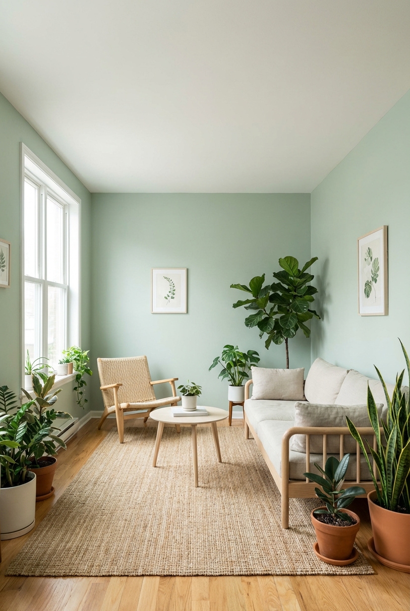 19 Calming Paint Colors For Your Home - Soft Lavender Walls Create Serenity - The soft lavender on the walls creates a...