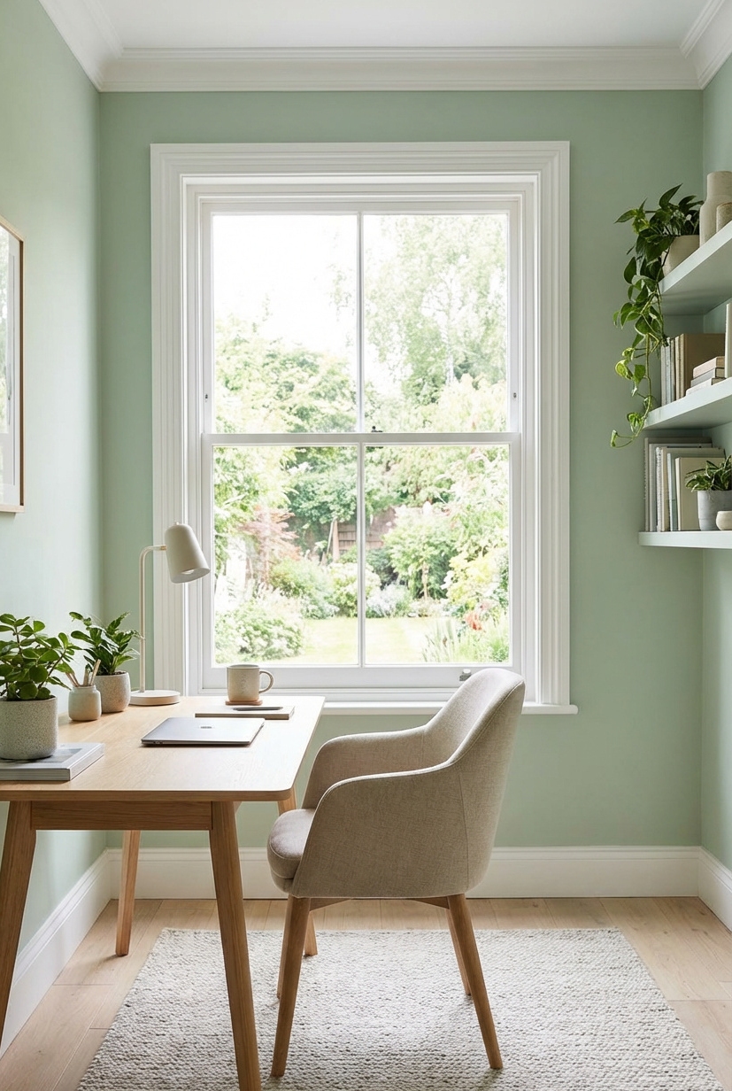 19 Calming Paint Colors For Your Home - Calming Yellow Walls Create Sunny Disposition - The light yellow walls create a sunny disposition...