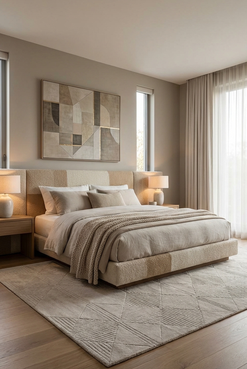 20 Classy bedroom ideas to help you rest in luxury - Classy Room: Simple Lines Welcome Rest - The low platform bed anchors the room, its...