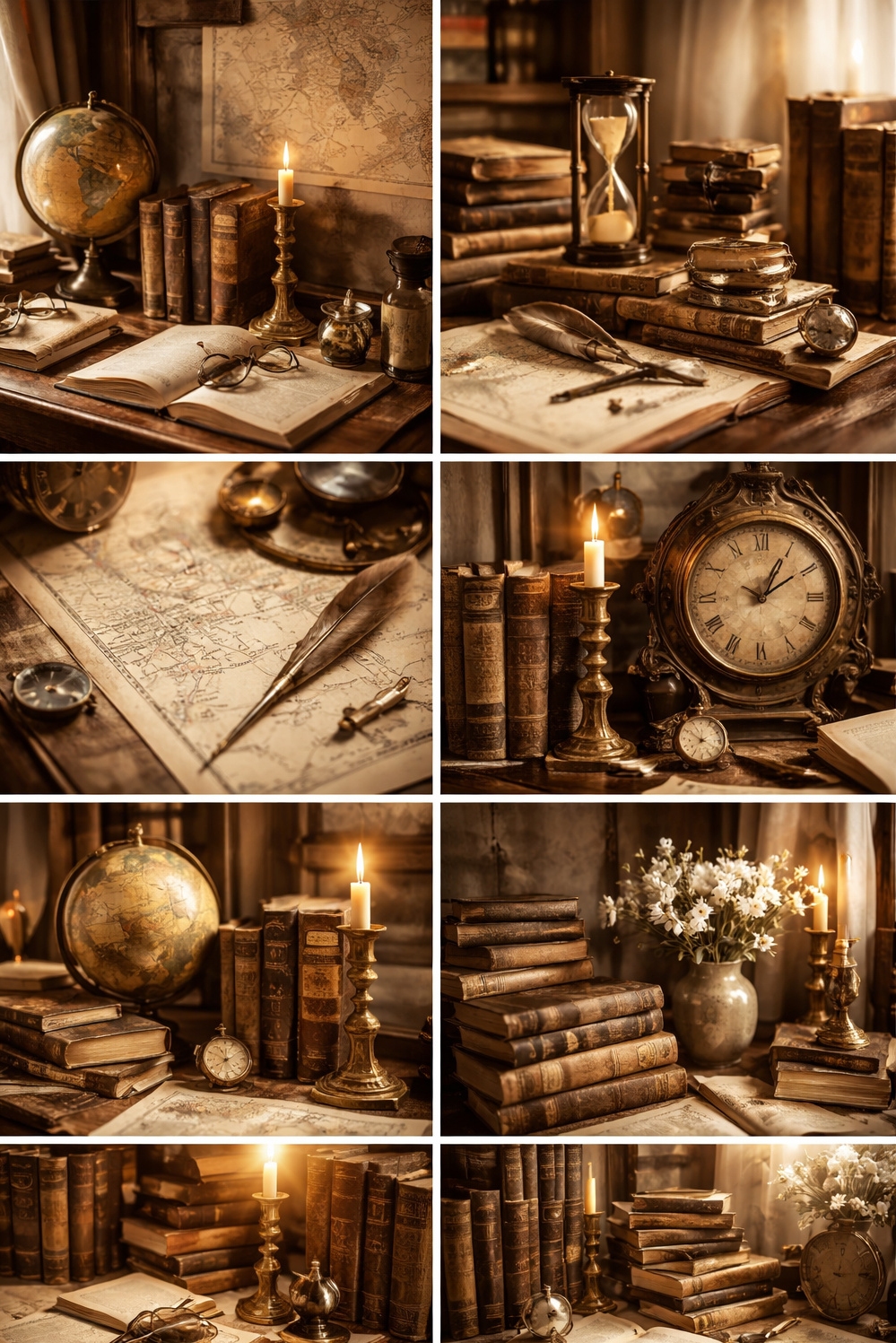 light academia decor ideas - Stacks of Books: Light Academia Foundation - These stacks of old books create a foundation...