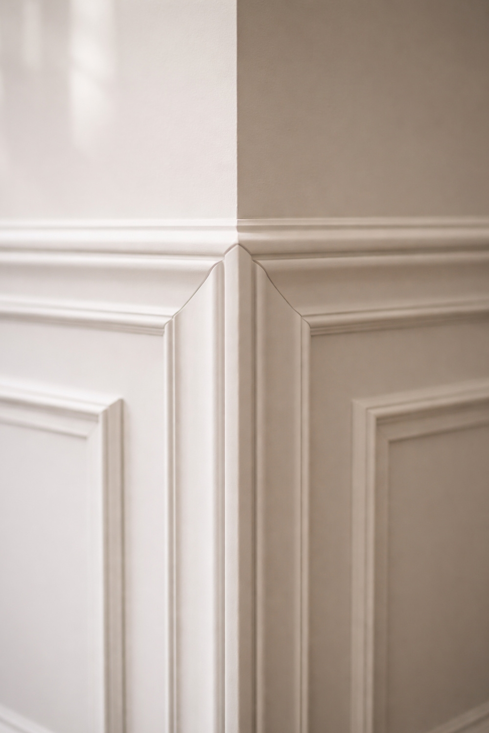 neutral wainscoting panels for living rooms - Offer With Lesson - These wainscoting panels offer a lesson in understated...