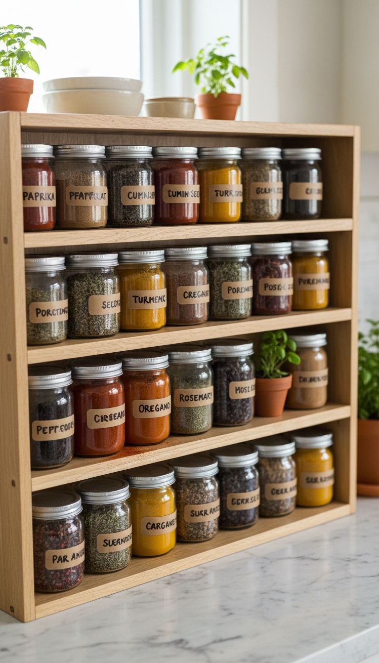 Countertop Hutch for kitchen storage - Rustic Feel: Close Kitchen Hutch Shot - This countertop hutch brings a rustic feel to...