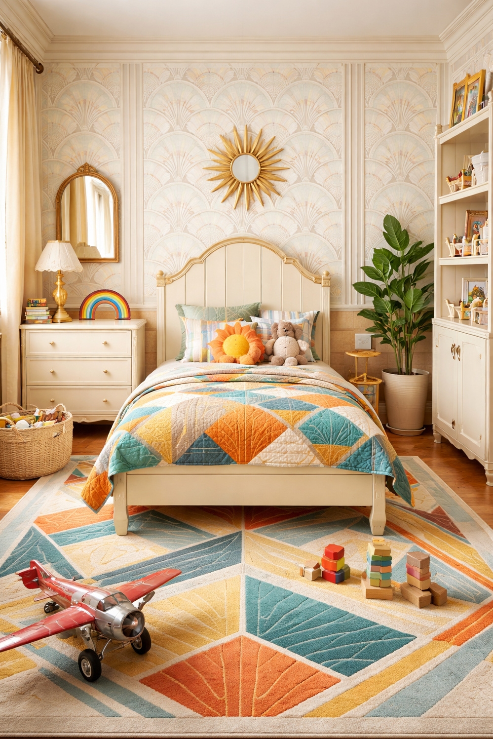 art deco bedroom ideas - Patterned Quilt: Art Deco Influences - These art deco influences really shine in this...