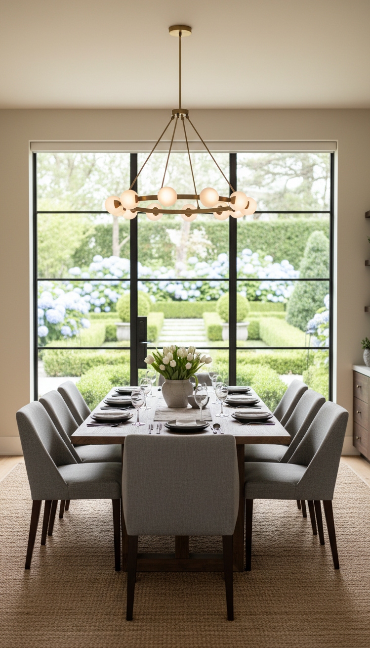 Black window trims - Black Window Trims: Striking Light Against Walls - These black window trims create a striking contrast...