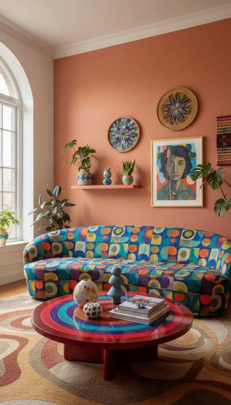 Rounded furniture for living room ideas - Rounded Sofa Grabs Attention Right Away - The rounded sofa grabs your attention right away....