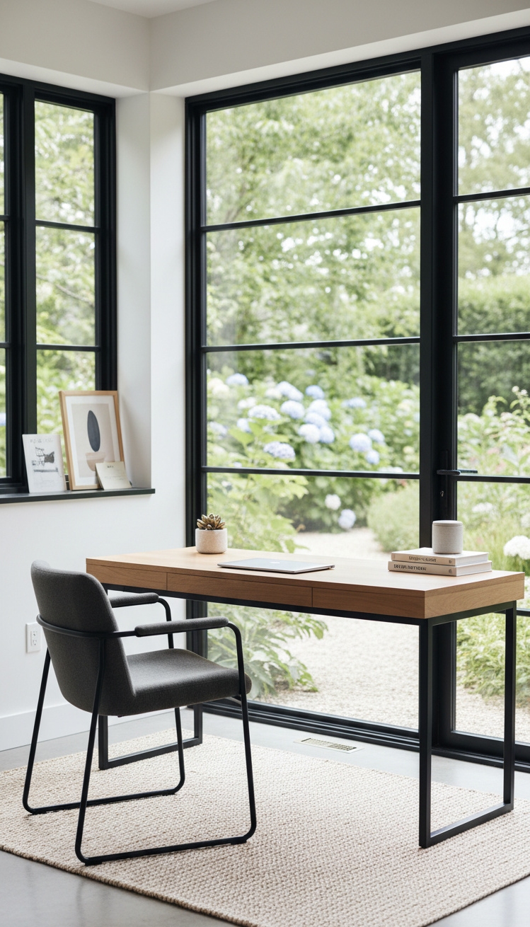 Black window trims - Create With Striking - These black window trims create a striking contrast...