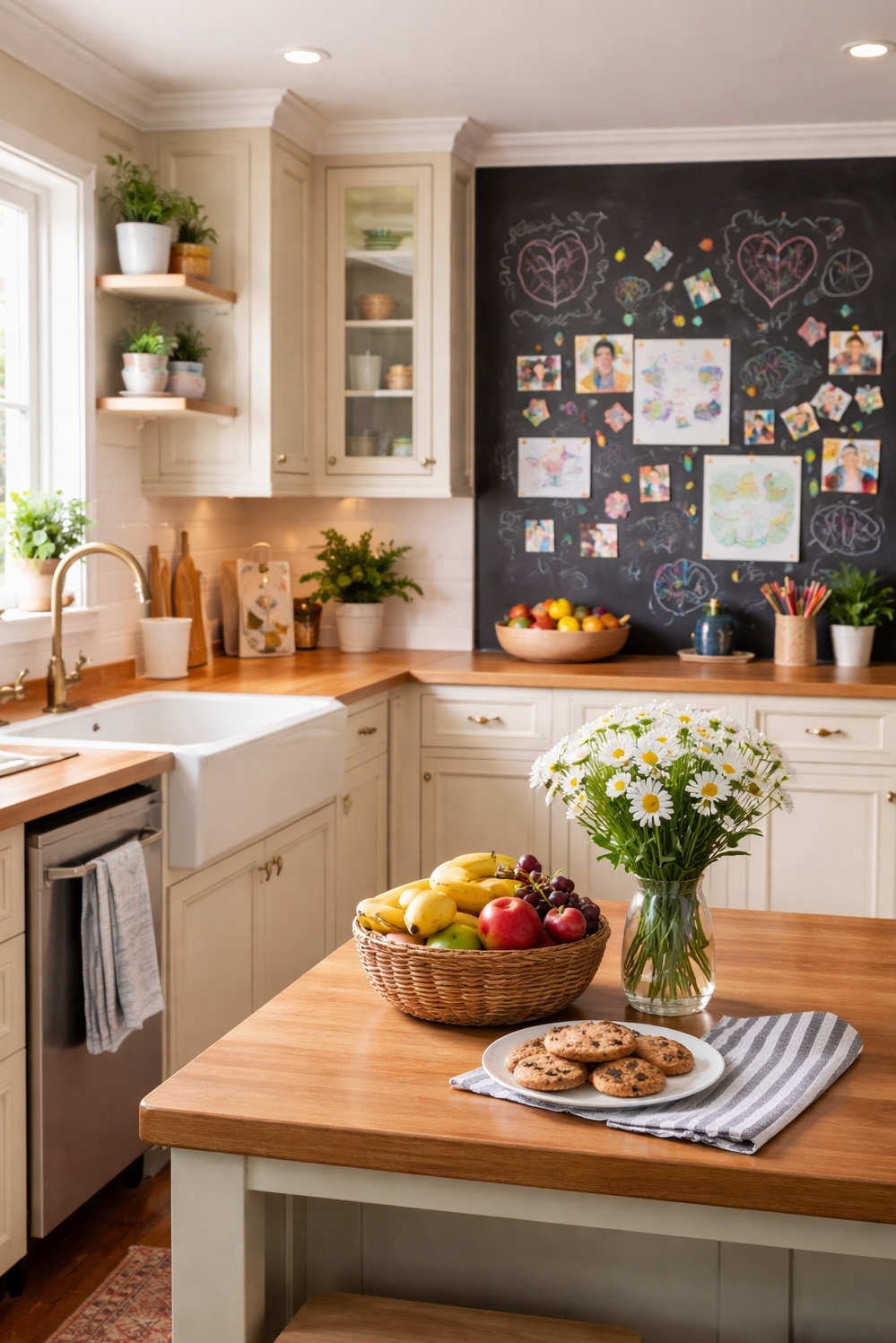 Beige and Cream Kitchen Cabinets - Soft Glow: Beige Kitchen Lighting - These cream cabinets practically glow under the bright...