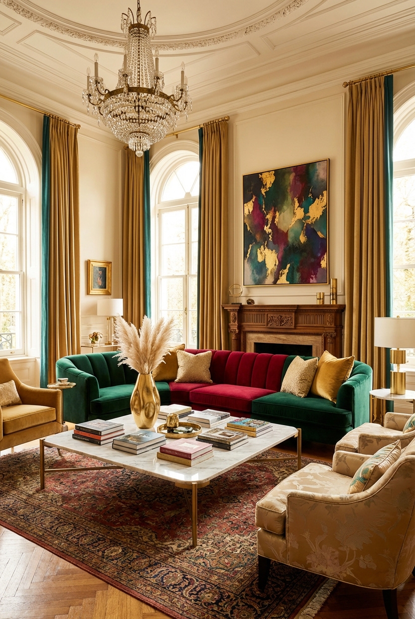 Living room trends 20 Ways to Refresh Your Living Room - Velvet Sofas: Inviting Light and Look - These velvet sofas look so inviting, don't they....