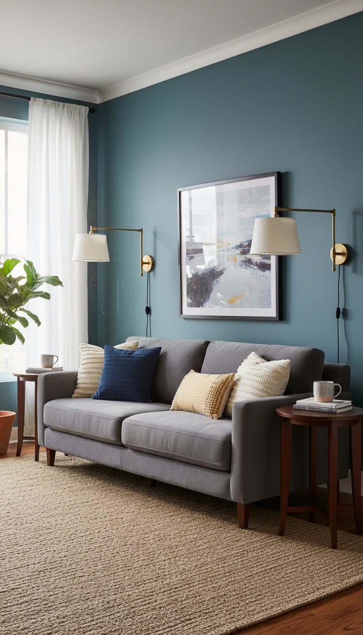 wall mounted lights living room - Swing Lamps Offer a Soft Glow - These swing-arm lamps offer a soft glow, casting...