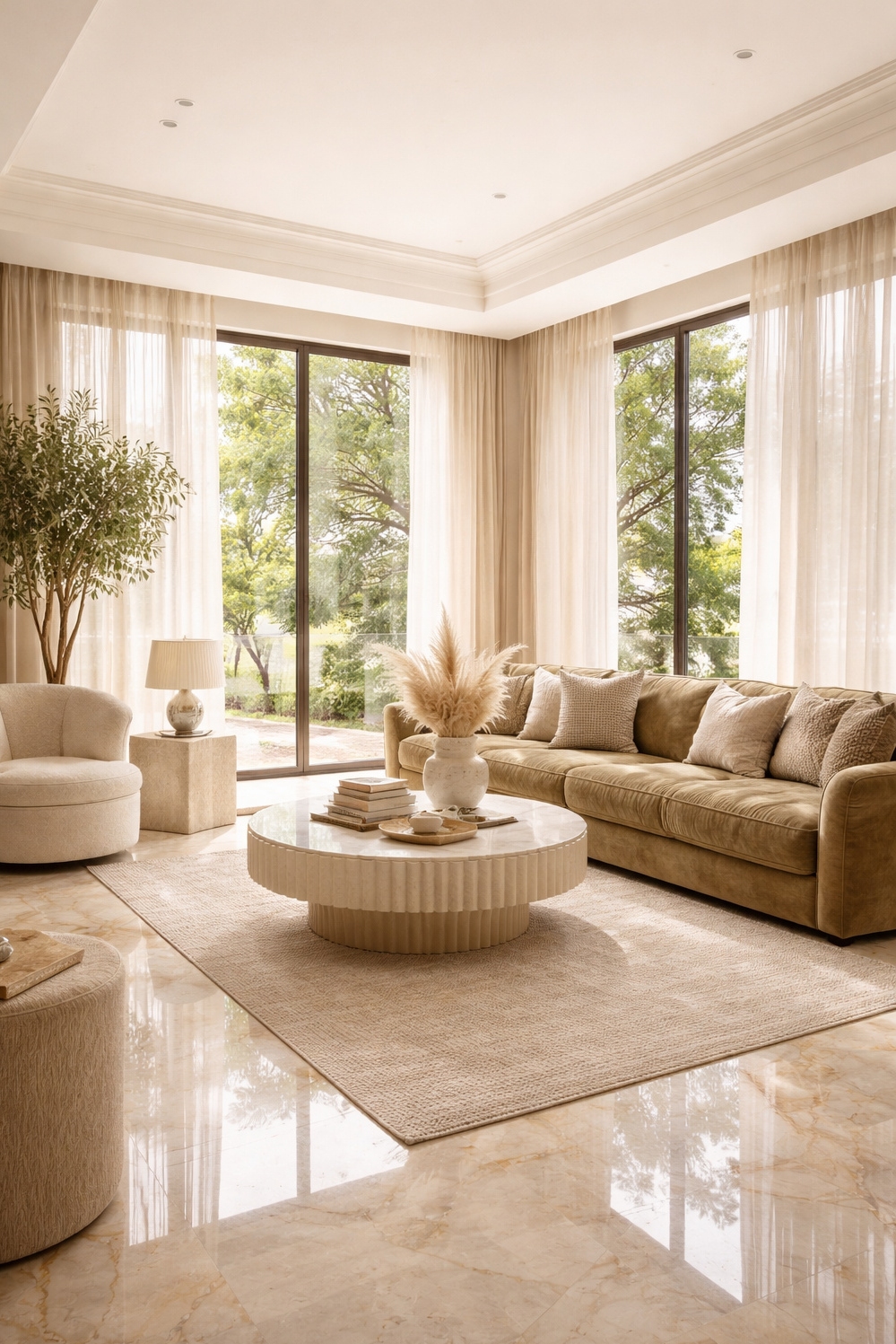 Luxury Interior Design ideas - Linen Drapes Filter Light Beautifully - These linen drapes filter light in the most...