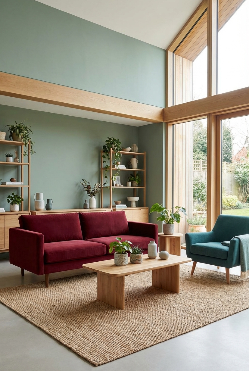 Living room trends 20 Ways to Refresh Your Living Room - Sleek Screen Anchors Modern Living - The large screen anchors this living room, drawing...