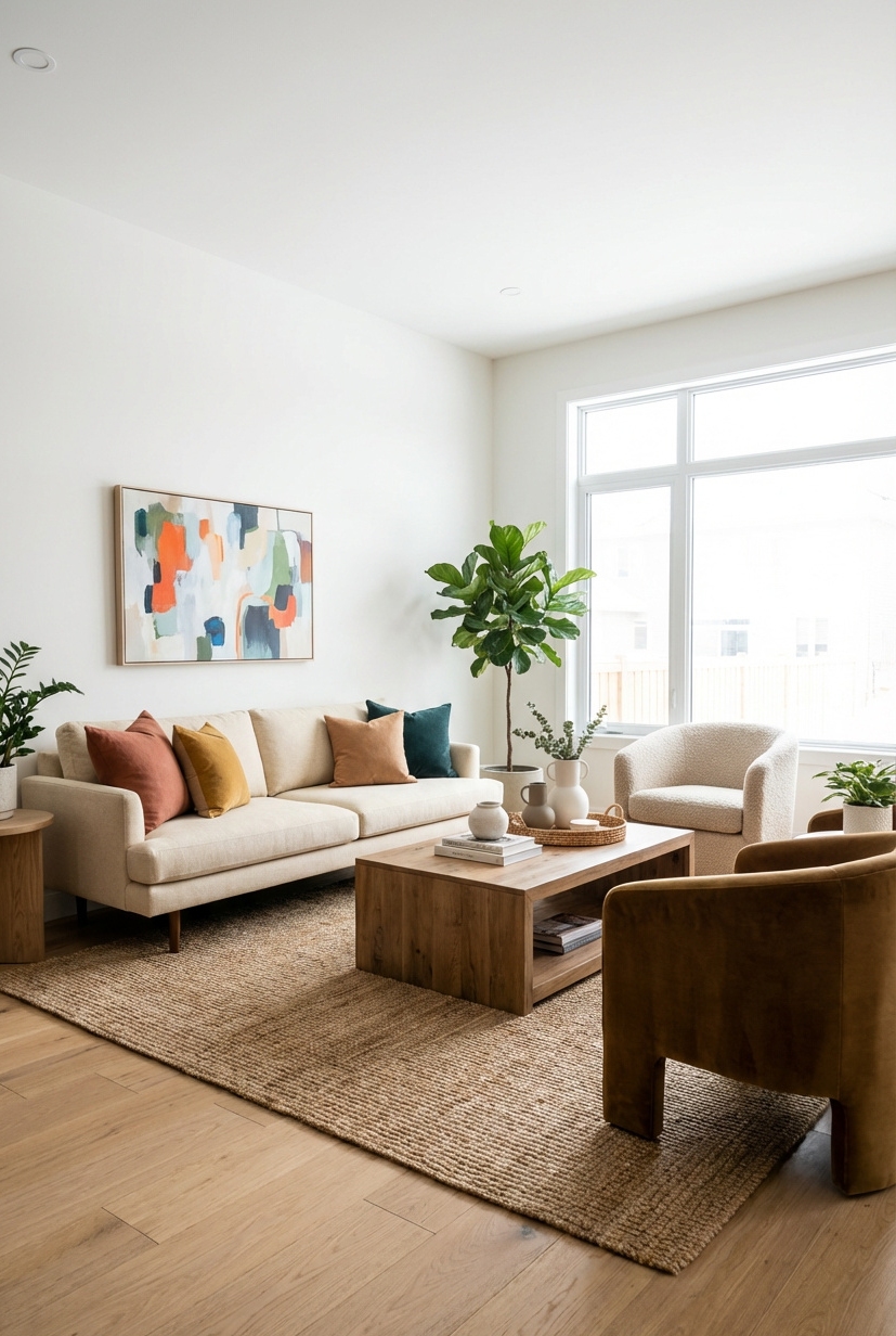 Living room trends 20 Ways to Refresh Your Living Room - Woven Textures Bring Minimalist Warmth - These woven textures bring warmth to the minimalist...