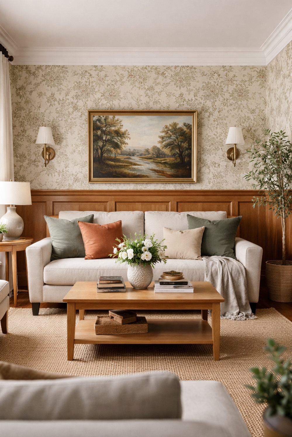 living room wall paneling ideas - Wall Panels: Lower Half Warmth - These wood panels bring warmth to the lower...