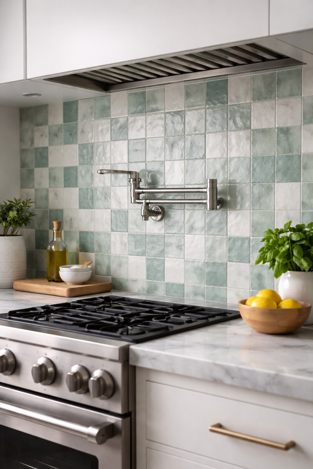 Zellige Tiles Kitchen backsplash ideas - Stunning Zellige Tiles Create Backsplash Magic - These handcrafted Zellige tiles create a stunning kitchen...