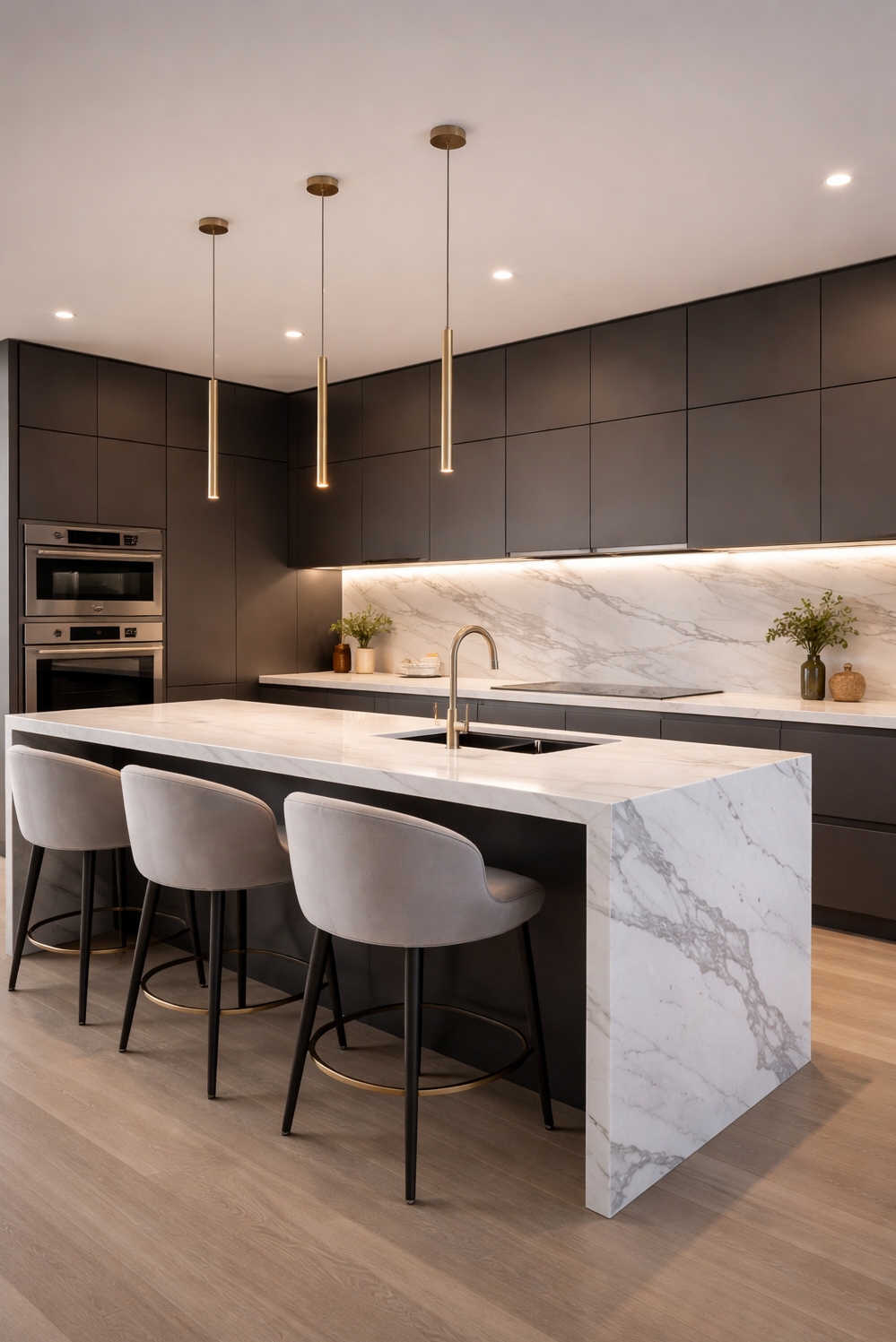 Luxury Interior Design ideas - Dark Gray Cabinets: A Smooth Look - These dark gray cabinets look so smooth without...