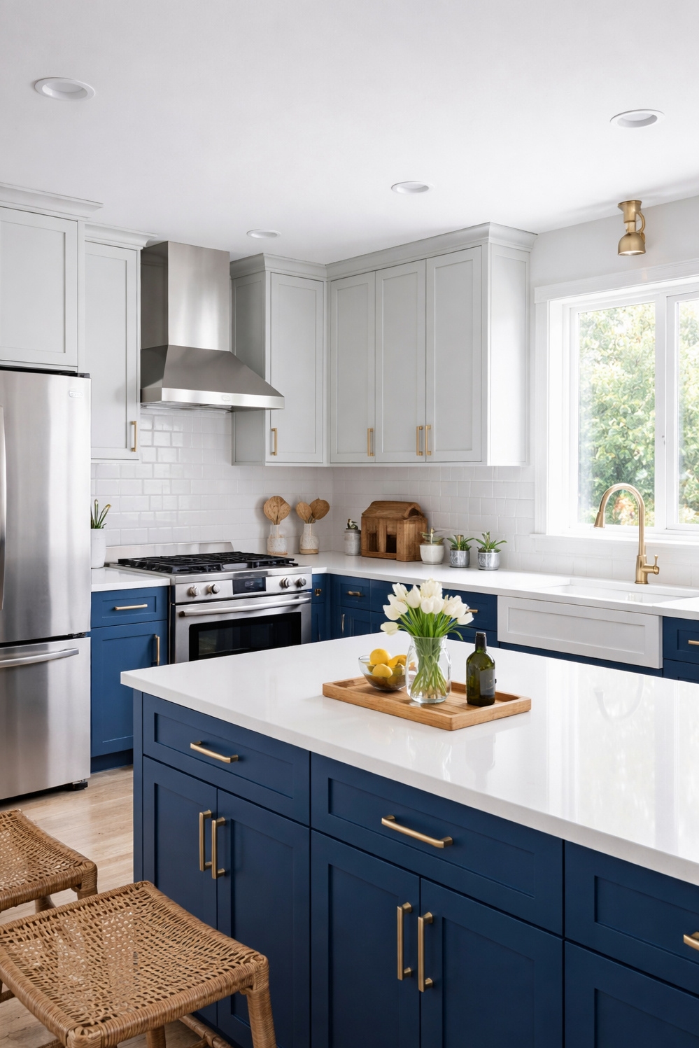 two tones kitchen cabinetss - Two Tones Make Modern Kitchen Sing - These two tones cabinetss really make this modern...