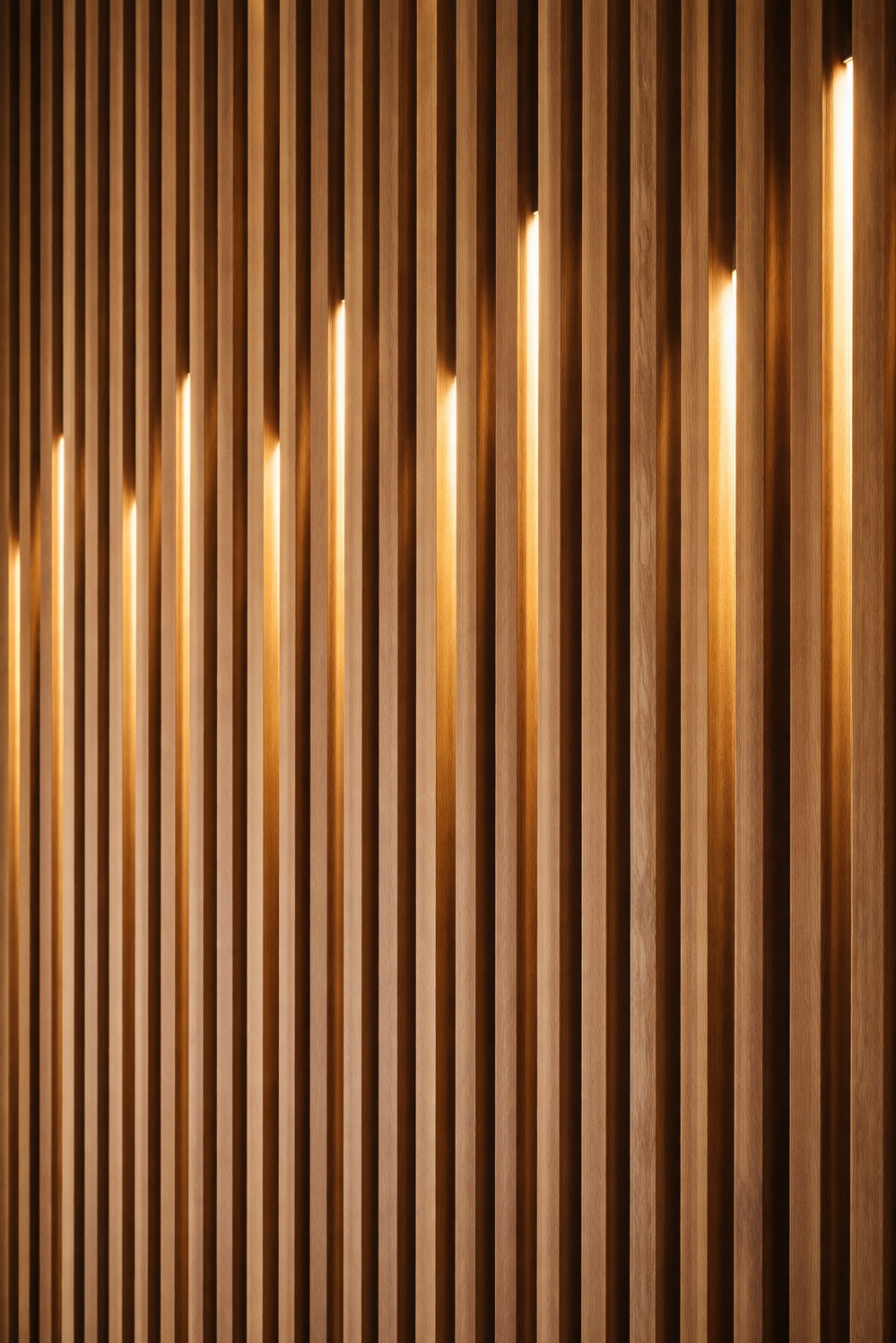 modern wood slat wall ideas - Wood Slat Walls: Light Creates Mood - These modern wood slat wall ideas use light...