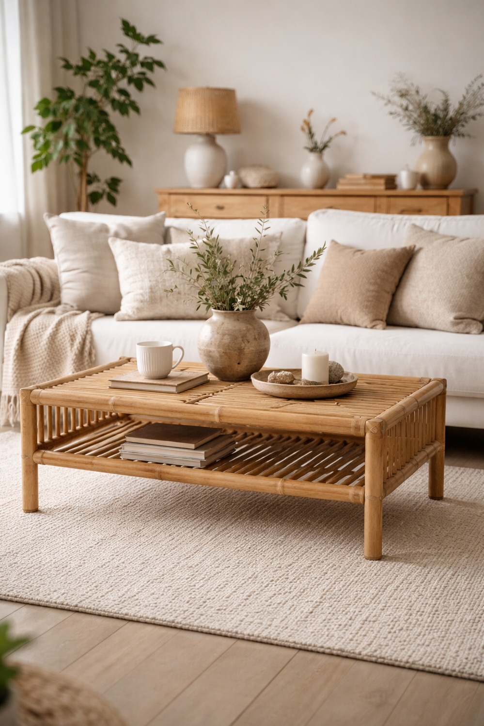 organic neutral living room - Soft Cotton Cushions: A Neutral Look - These organic cotton cushions look so soft, you...