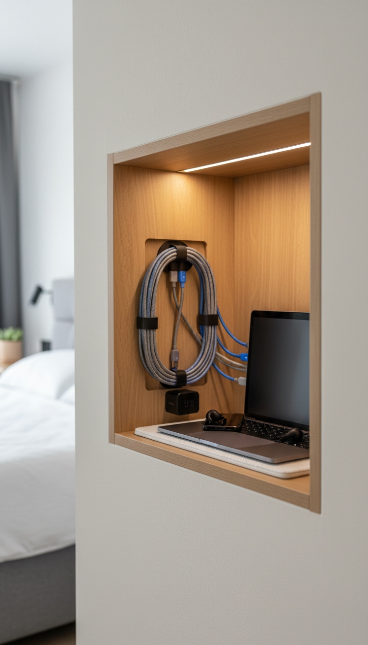 Recess wall niche design ideas - Recess Niches: Make Charging Look Intentional - These wall recess design ideas show how to...