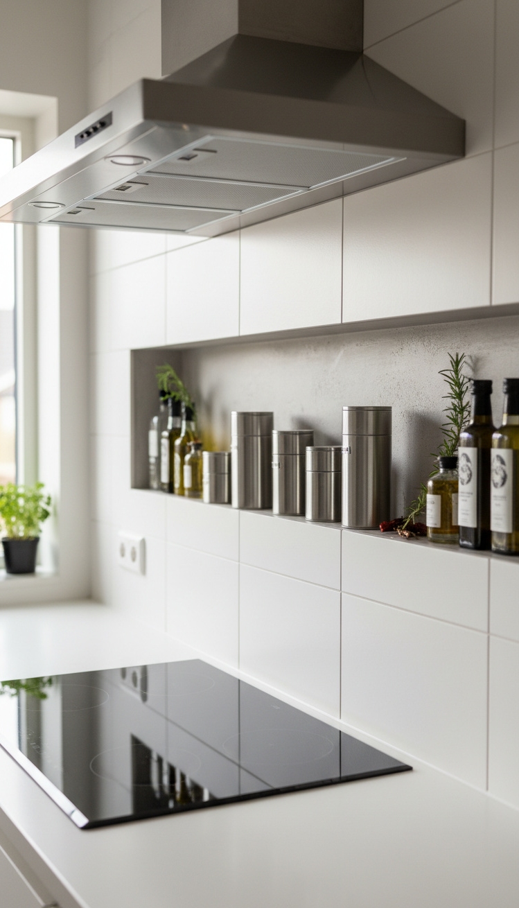 Recess wall niche design ideas - Horizontal Niches Make a Kitchen Statement - The horizontal recess wall niche makes a statement...