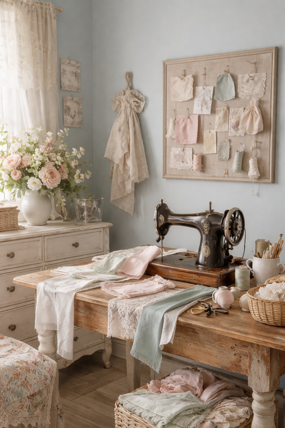 Muted French Country Color ideas - Muted Blue Walls Whisper Serenity - These walls whisper serenity. The soft, muted blue...