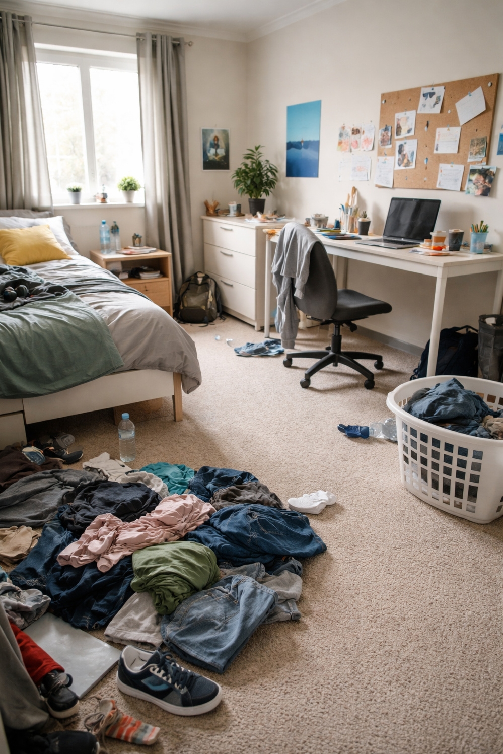 how to organize a messy bedroom - Floor-Clearing Method: Fast Bedroom Start - This method focuses solely on clearing the floor...