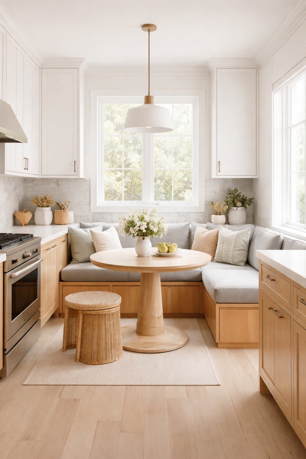 two tones kitchen cabinetss - Crisp White Cabinets Create Airy Feel - These two tones kitchen cabinetss create a bright,...