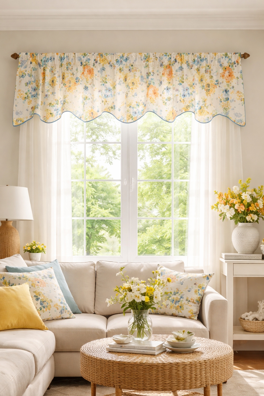 valances for living room - Scalloped Valance: A Sweet, Finished Look - The scalloped valance brings a sweet, finished look...