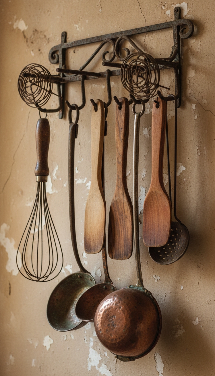 vintage french kitchen - Aged Tools Tell a Kitchen Story - These aged kitchen tools tell a story. See...